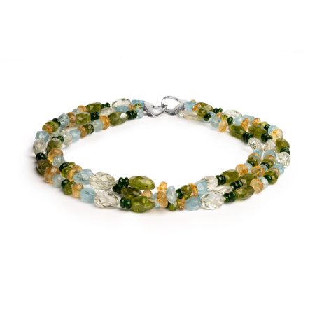 Edelsteincollier Aquamarin & Chromdiopsid – “Sparkling”