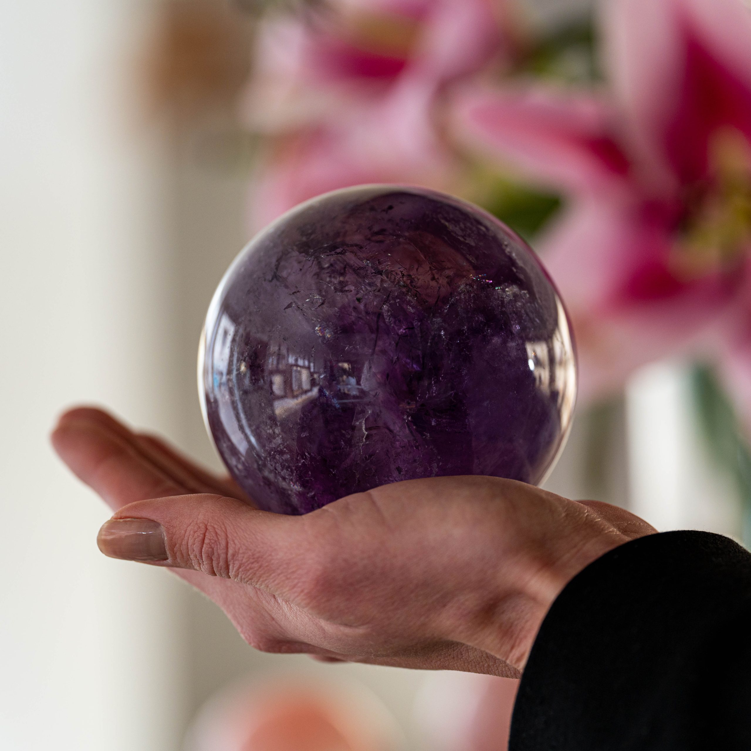 Amethyst Kugel Durchmesser 9cm