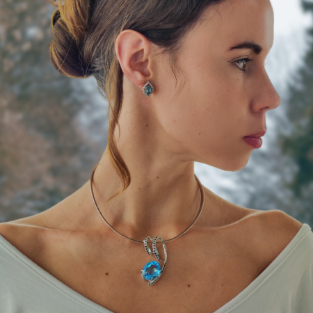 Anhänger Topas – “Swiss Blue”