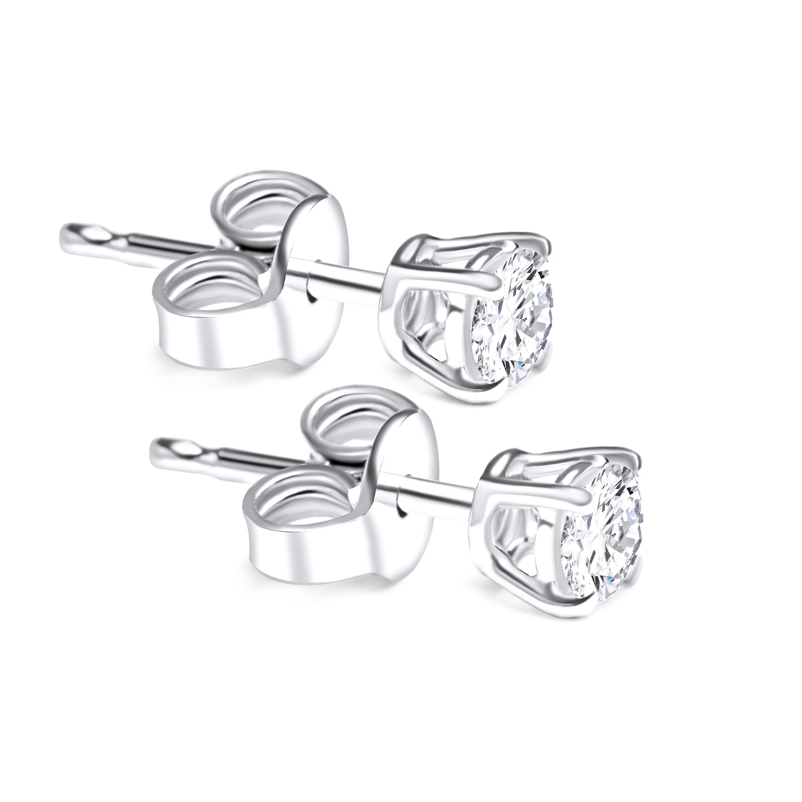 18 kt Weißgold Ohrstecker mit Brillanten 0.36ct