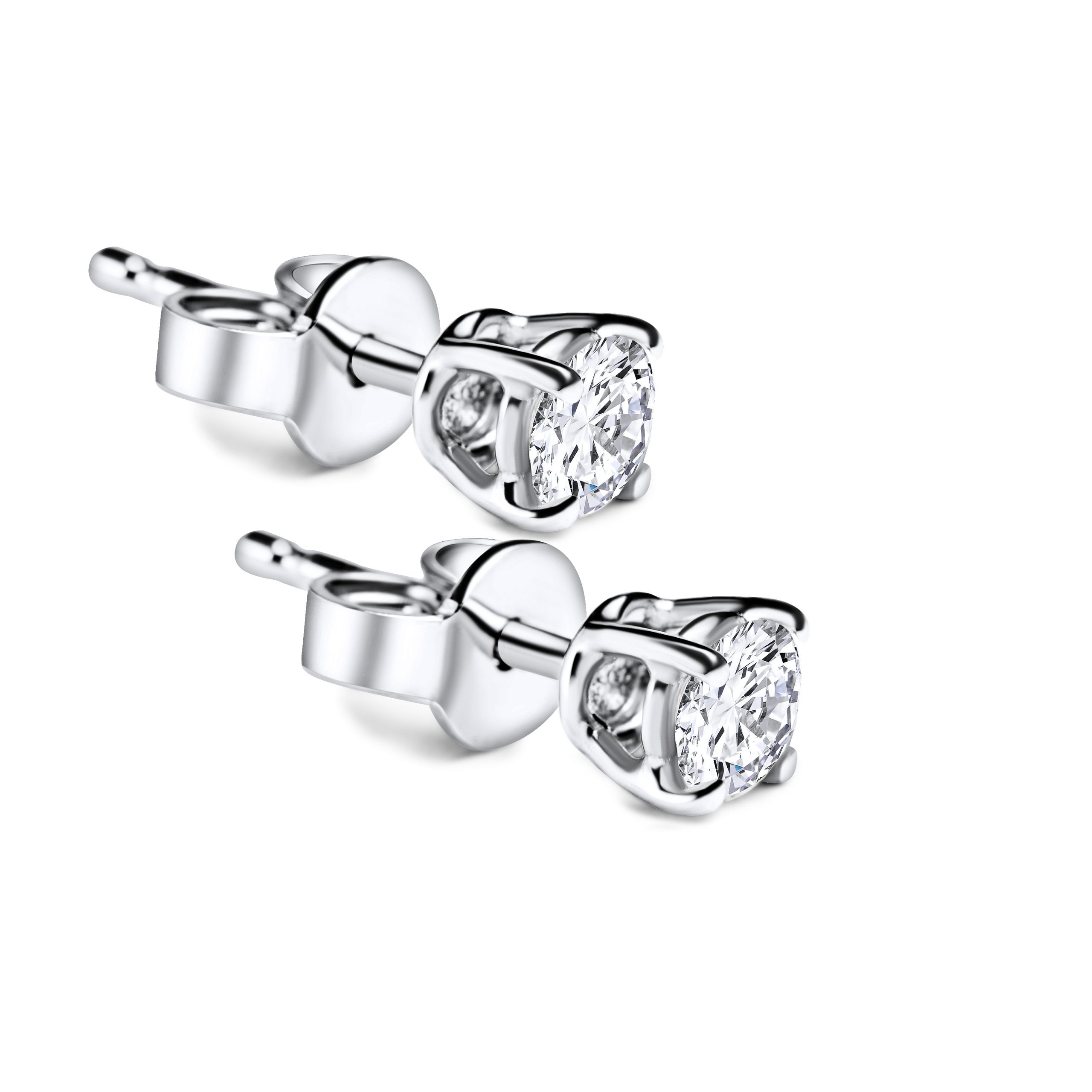 18 kt Weißgold Ohrstecker mit Brillanten 0.62ct