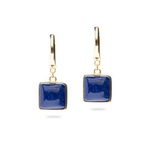 Ohrringe mit quadratischem Lapislazuli – “Business Chic”