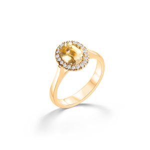 18 kt Goldring gelber Saphir & Brillanten – “Yellow Treasure”