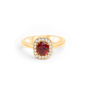 18kt Gelbgoldring roter Spinell & Brillanten – “Precious Rarity”