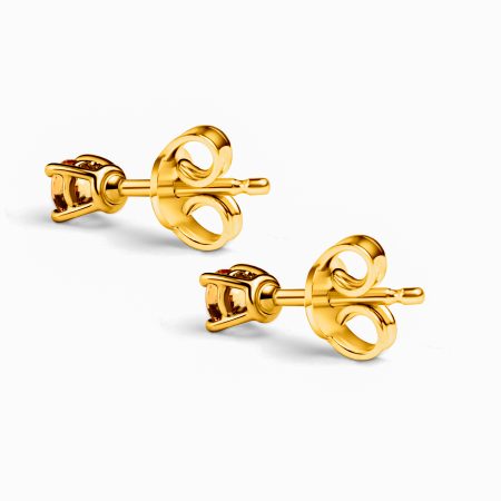 Ohrstecker 18kt Gold & orangefarbener Saphir – “Special Moments”