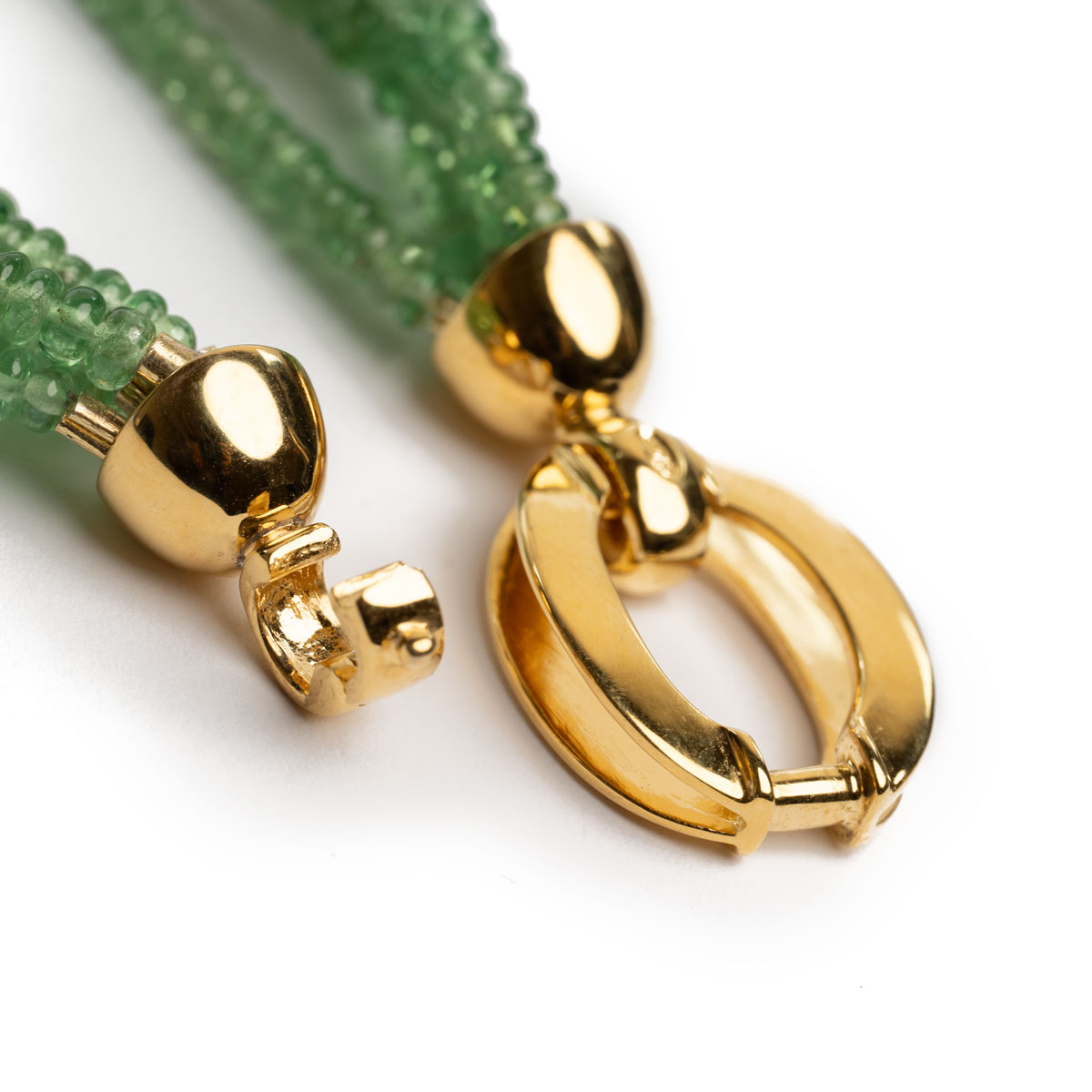 Collier Tsavorit Opal Silber Grün