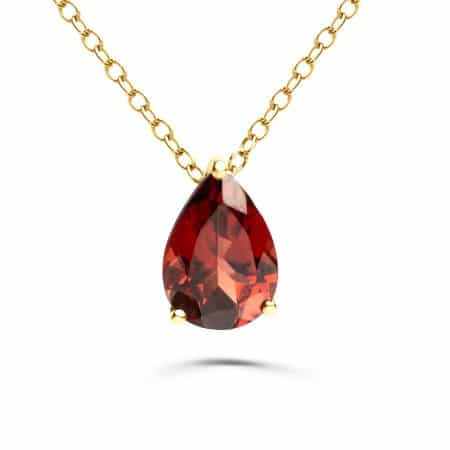 Anhänger roter Granat & 18kt Gelbgold – “Flying Garnet”