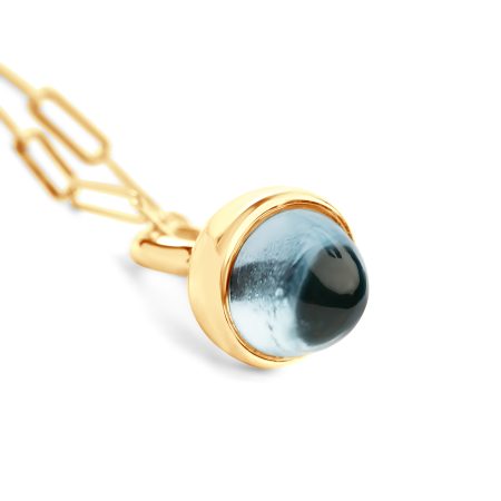 Anhänger light blue Topas Gelbgold – “Pampel Drop”