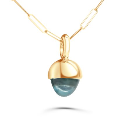Anhänger light blue Topas Gelbgold – “Pampel Drop”