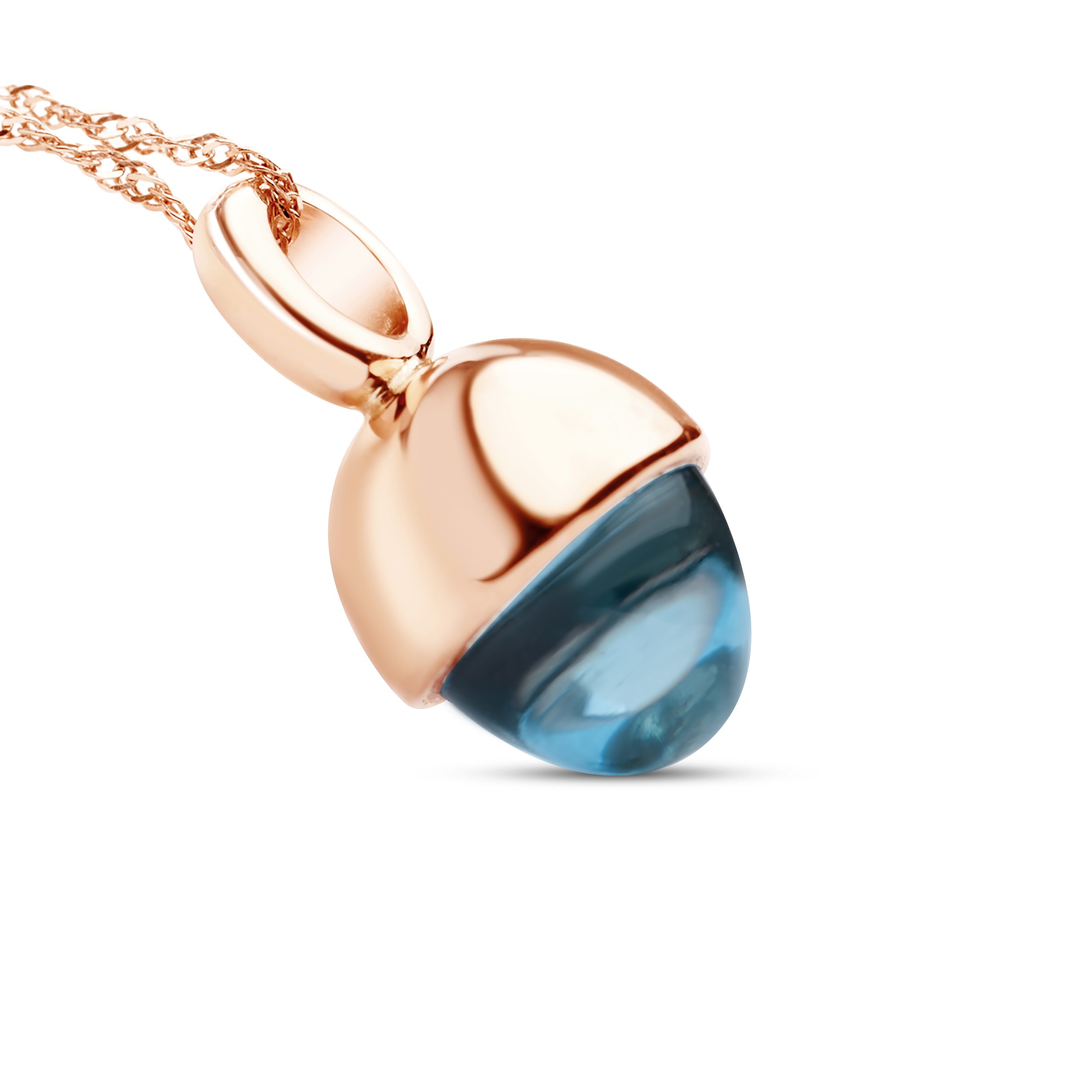 Anhänger Light Blauer Topas Rosegold