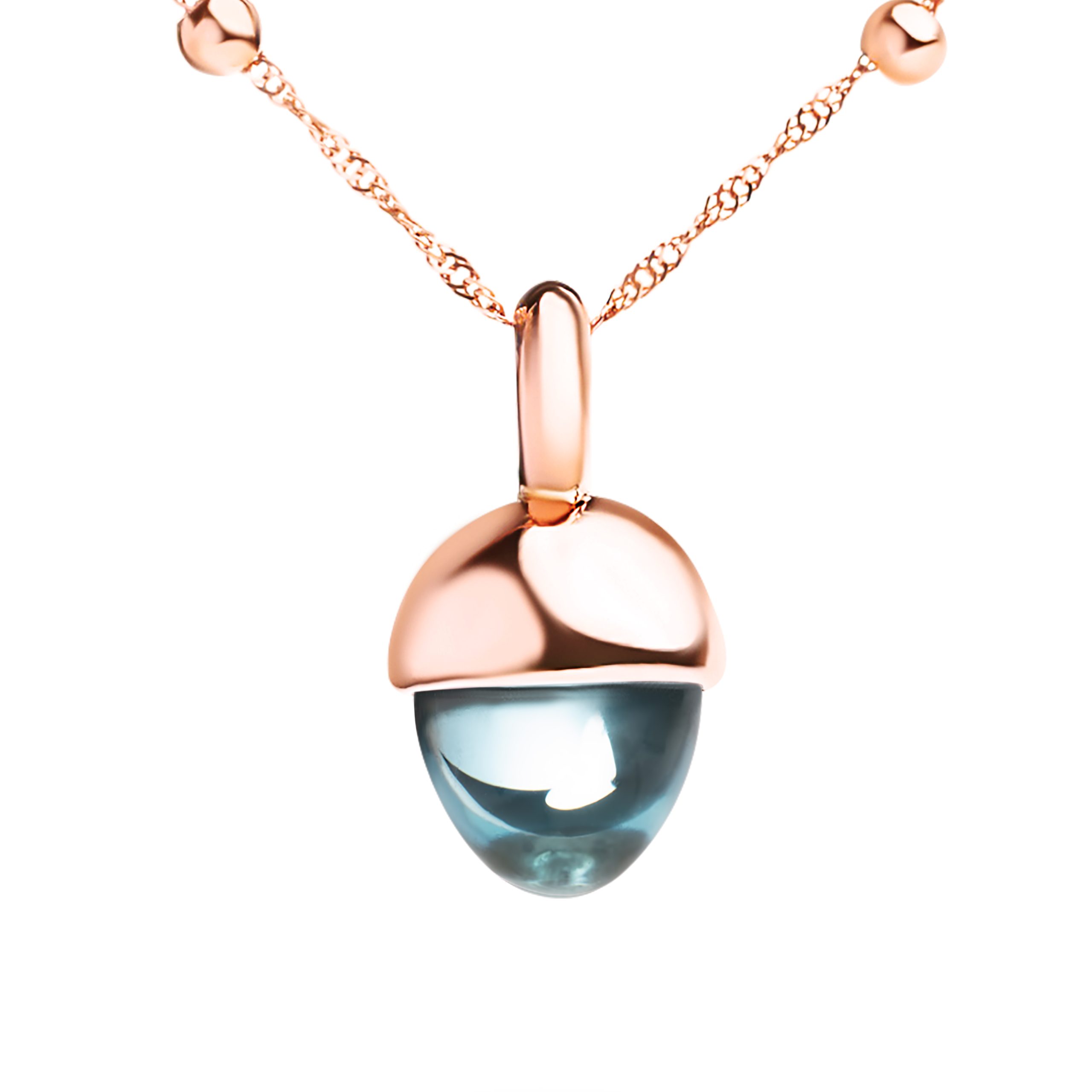 Anhänger Light Blauer Topas Rosegold