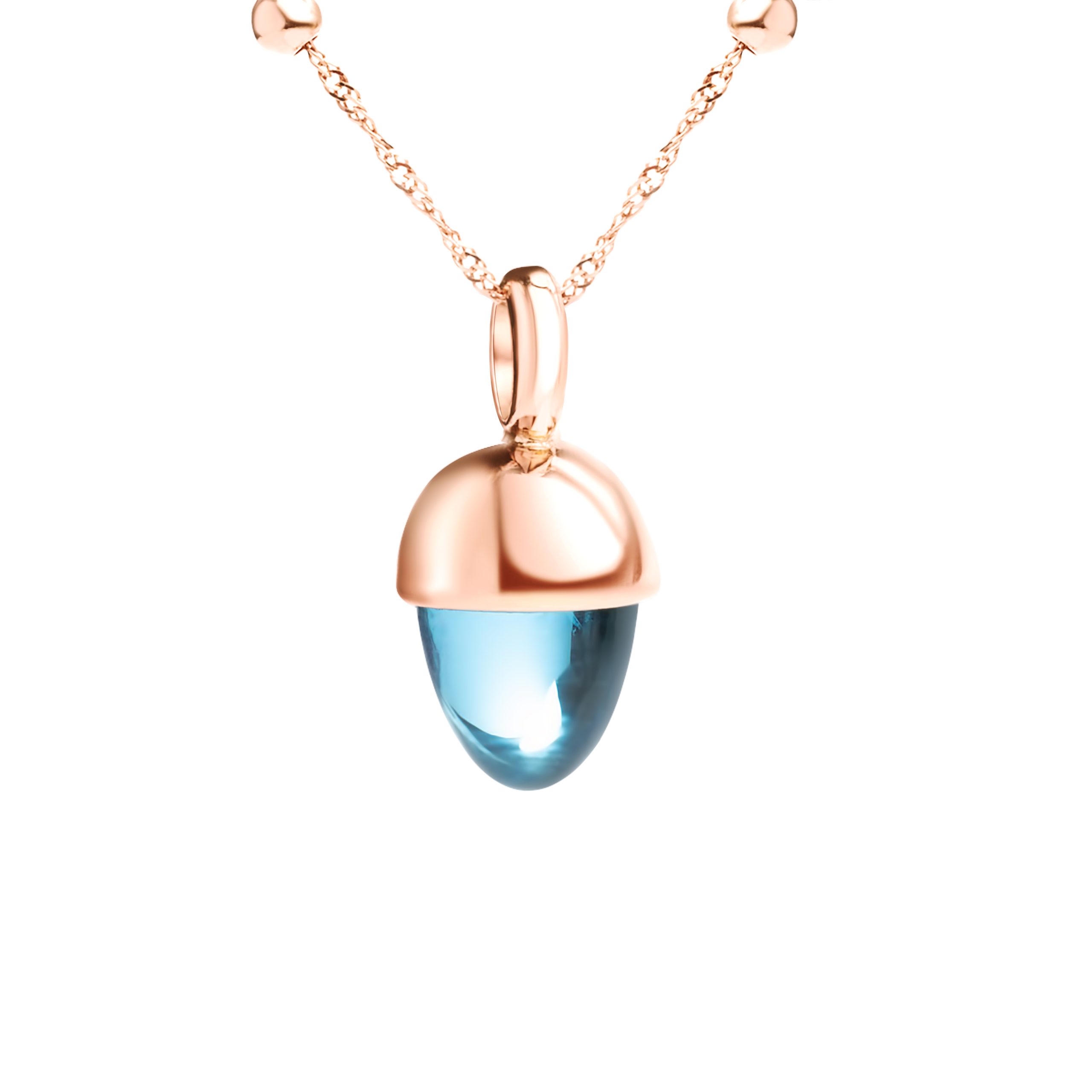 Anhänger Light Blauer Topas Rosegold