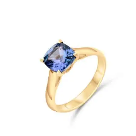 Ring 18kt Gold & Tansanit – “Kissenschliff”