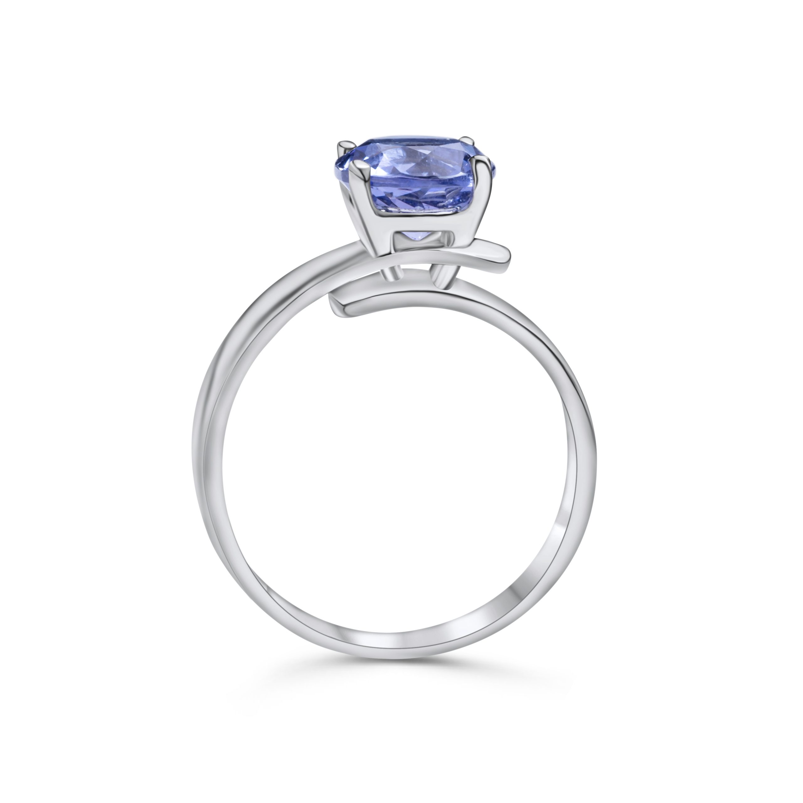 Ring 18kt Weißgold Tansanit blau