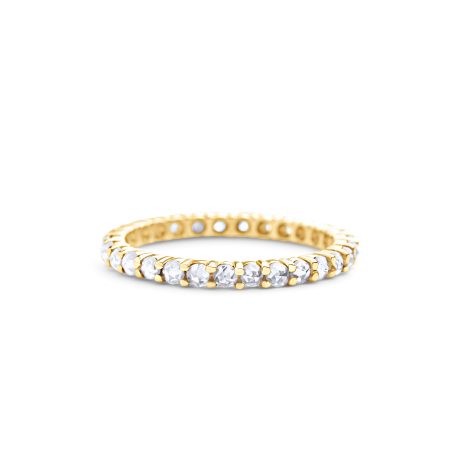 14kt Gold Memoire Ring mit Moissanit – “Eternity”