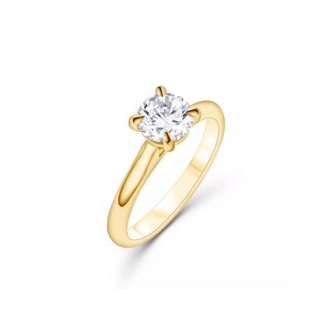 Gelbgold-Solitär-Verlobungsring mit Brillant – “1 Сarat”