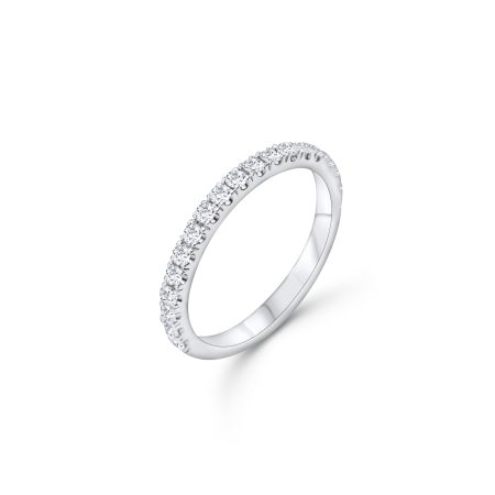 Memoire Ring 18kt Weißgold & 20 Brillanten – “Half Eternity”