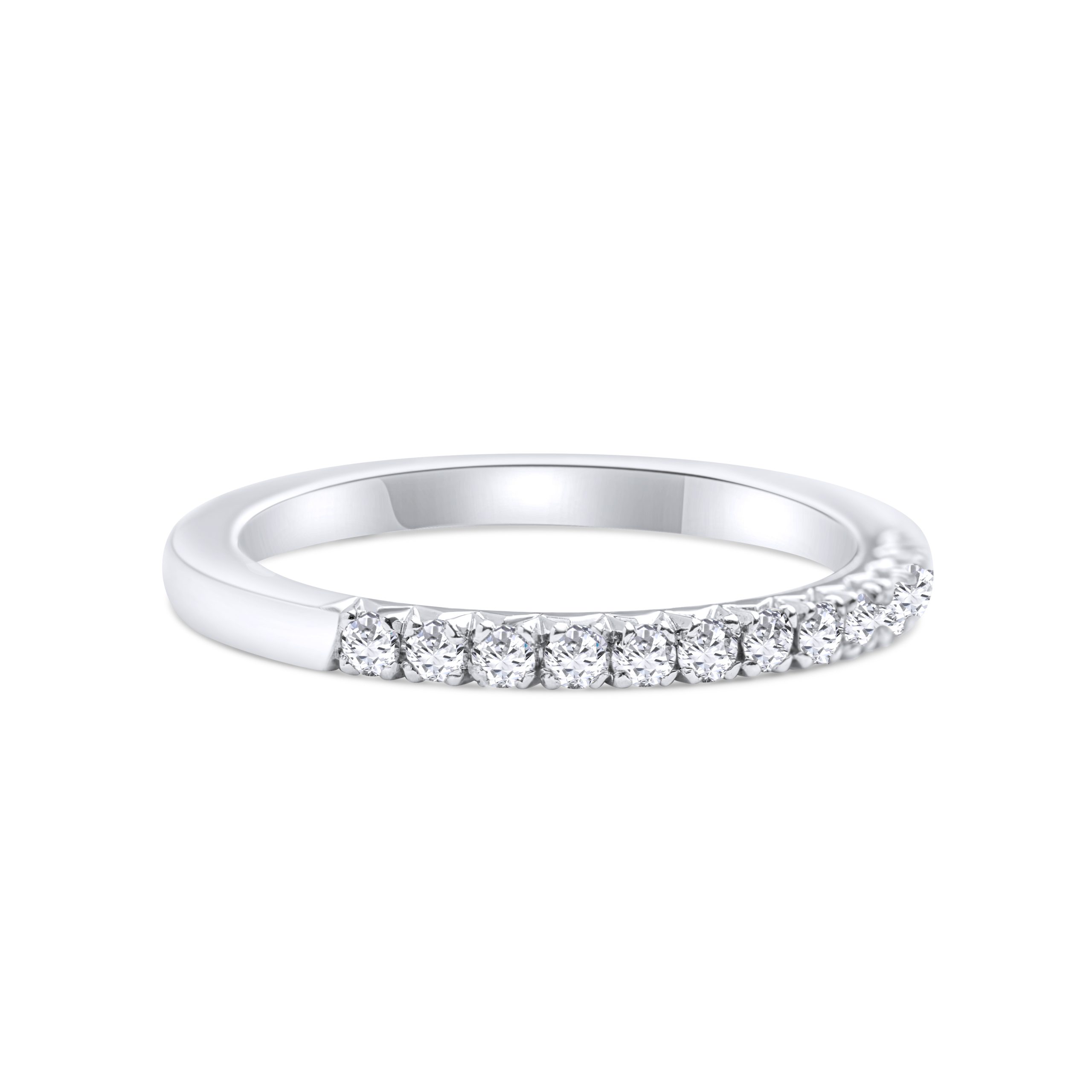 Edler Memoire-Ring aus 950 Platin mit 20 strahlenden Brillanten im klassischen Half-Eternity-Design. Ein zeitloses Schmuckstück mit luxuriöser Ausstrahlung.