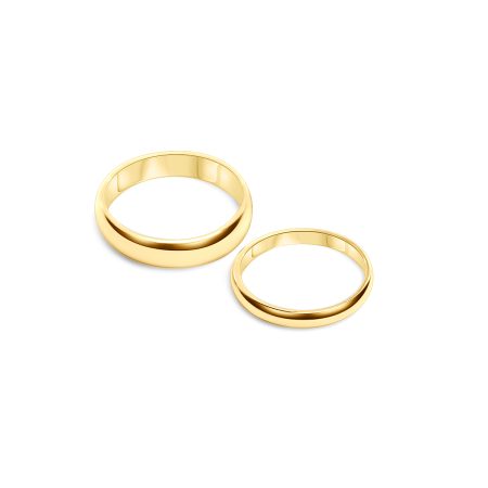 Eheringe aus 18kt Gelbgold – “Klassisch Massiv & Halbrund”