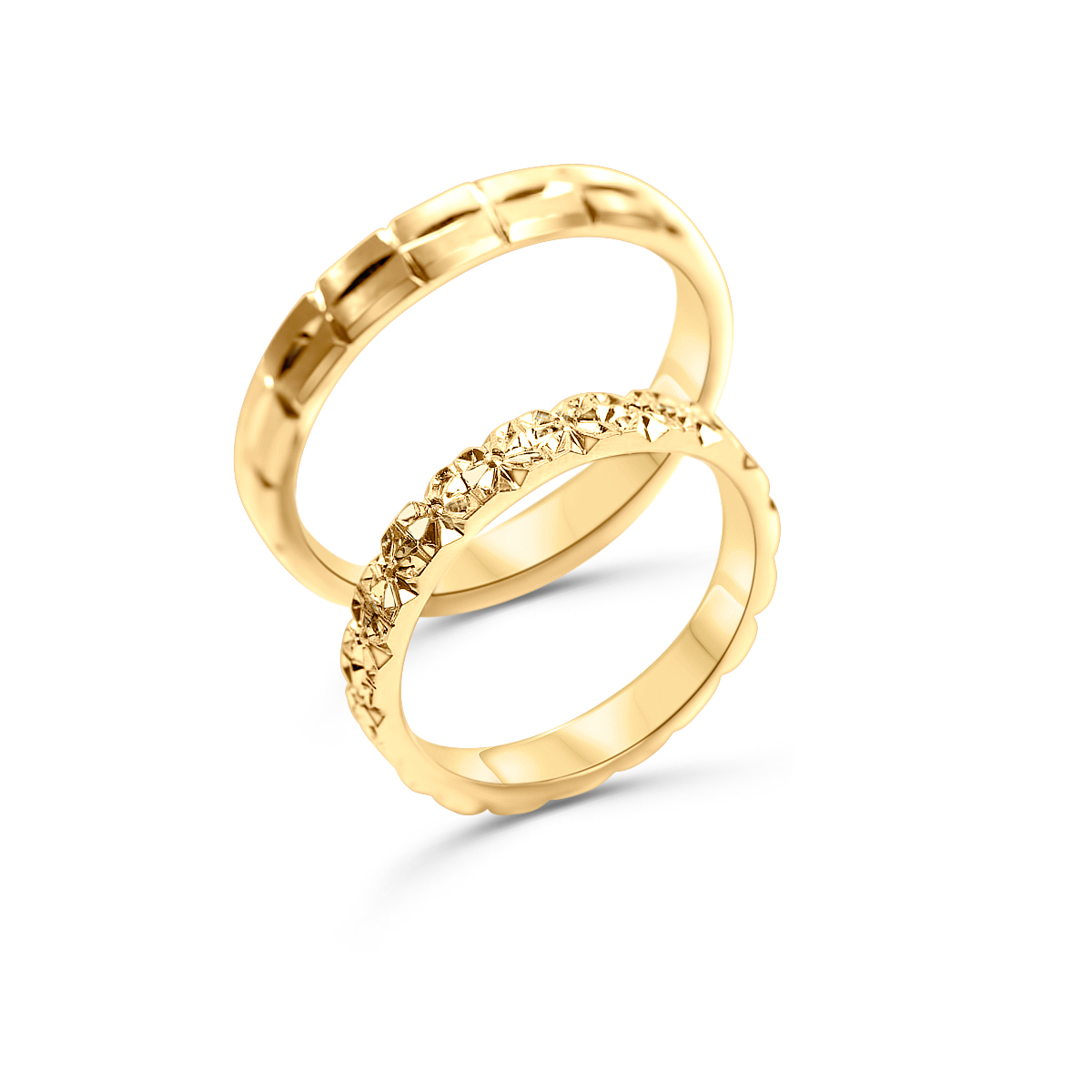 Eheringe Graviert 18kt Gelbgold