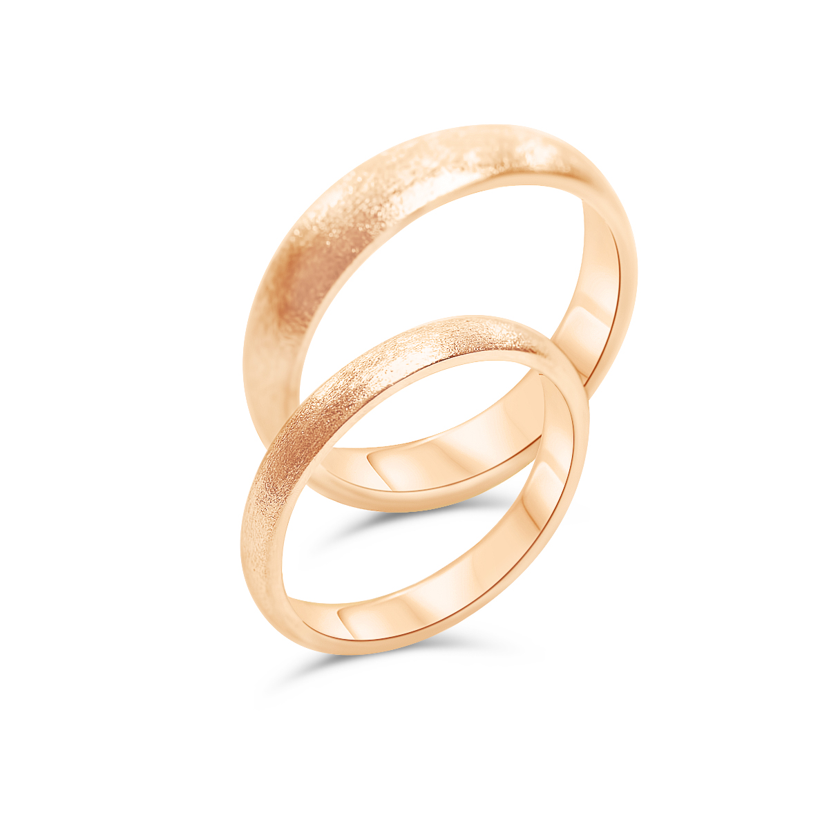 Eheringe Rosegold matt