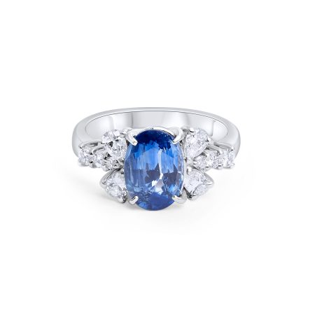 Ring mit 3 Karat Saphir & Brillanten