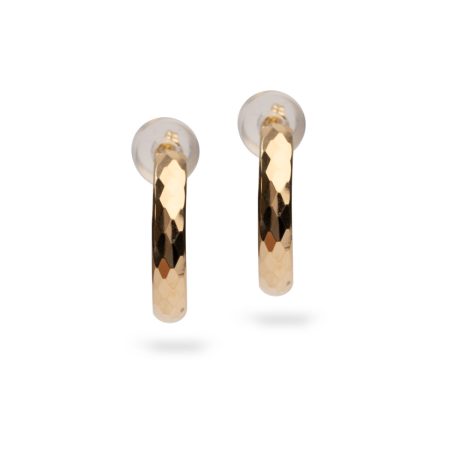 18kt Gelbgold Ohrringe – “Halb-Creole”