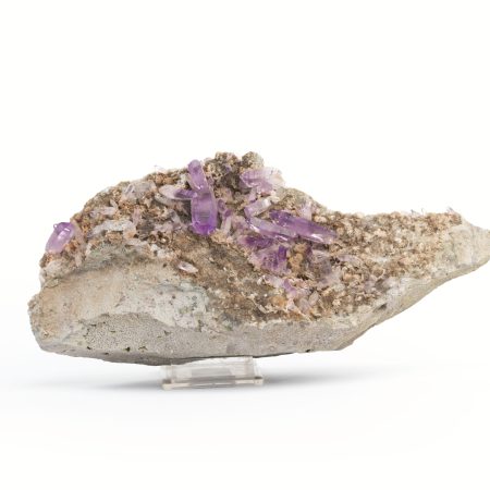 Amethyst Doppelender Kristalle auf Muttergestein