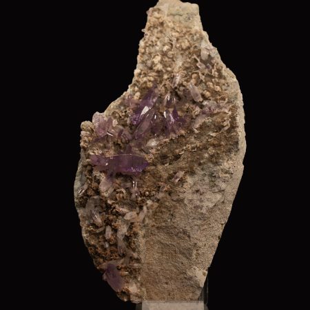 Amethyst Doppelender Kristalle auf Muttergestein