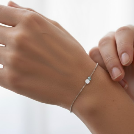 Personalisierte Geburtsstein-Armbänder aus 14kt Gold