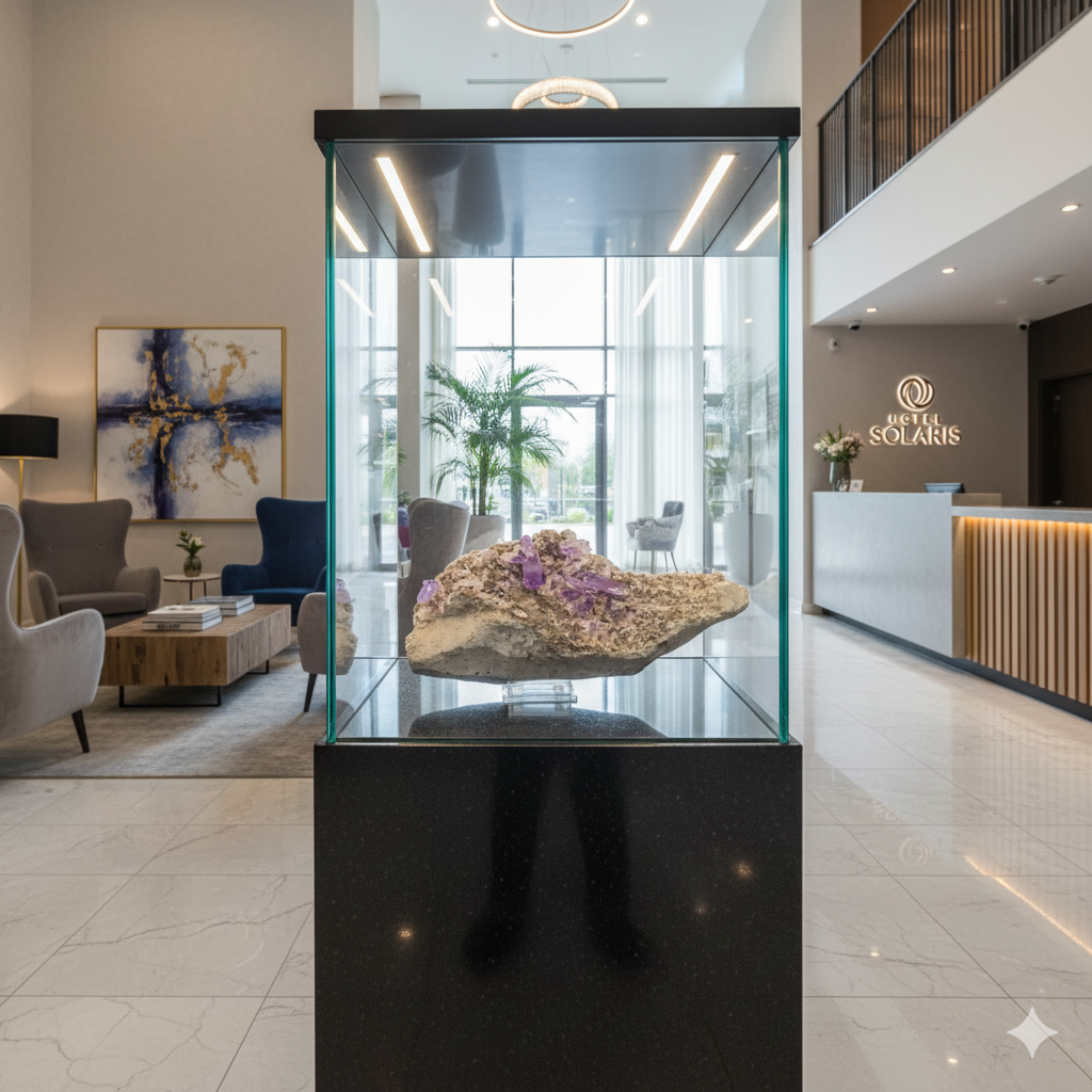 Amethyst Kristall in einem Hotel Lobby