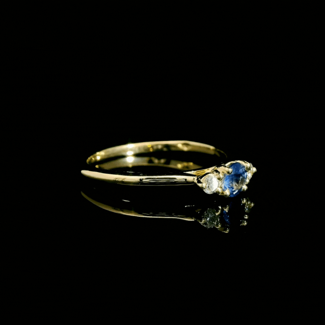 Goldring Saphir & Brillanten “Engagement Ring”