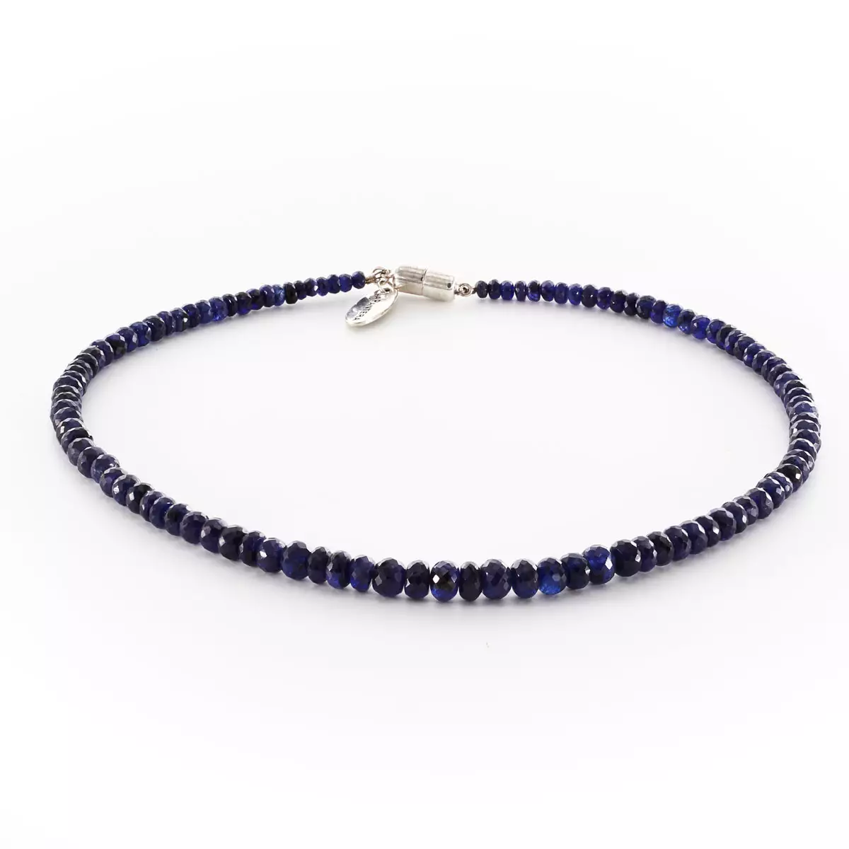 Blauer Saphir Silber Kette