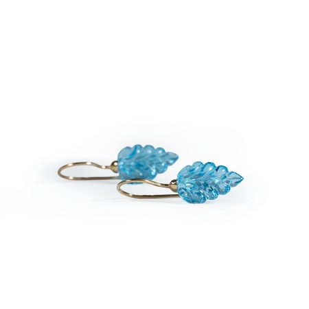 18kt Gelbgold Ohrgehänge mit 17 ct Topas – Leaf