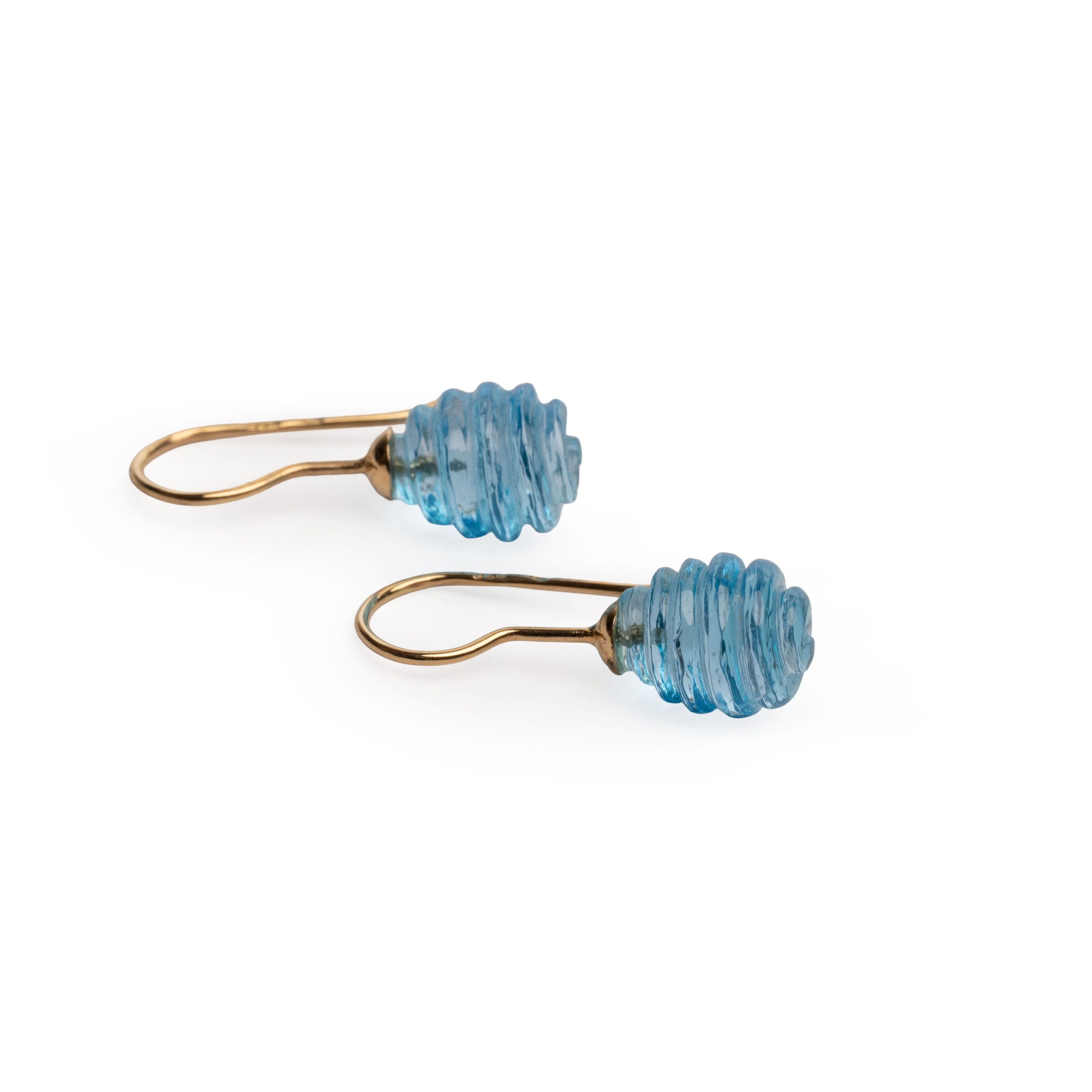 18kt Gelbgold Ohrgehange mit Topas - Drop
