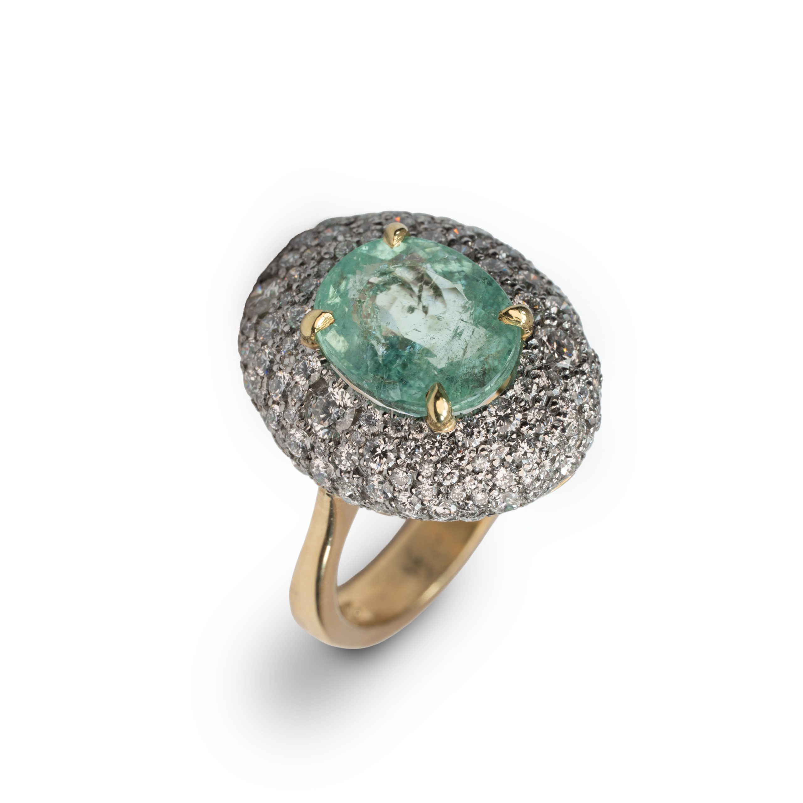 Luxusring mit Paraiba-Turmalin und Brillanten