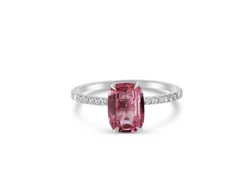 Ring Weissgold Pink Spinell Diamanten